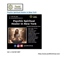 Psychic Spiritual Healer in New York