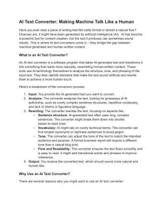 AI Text Converter