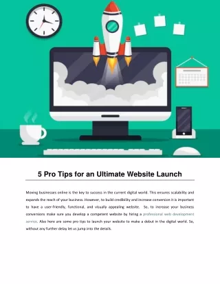 5 Pro Tips for an Ultimate Website Launch