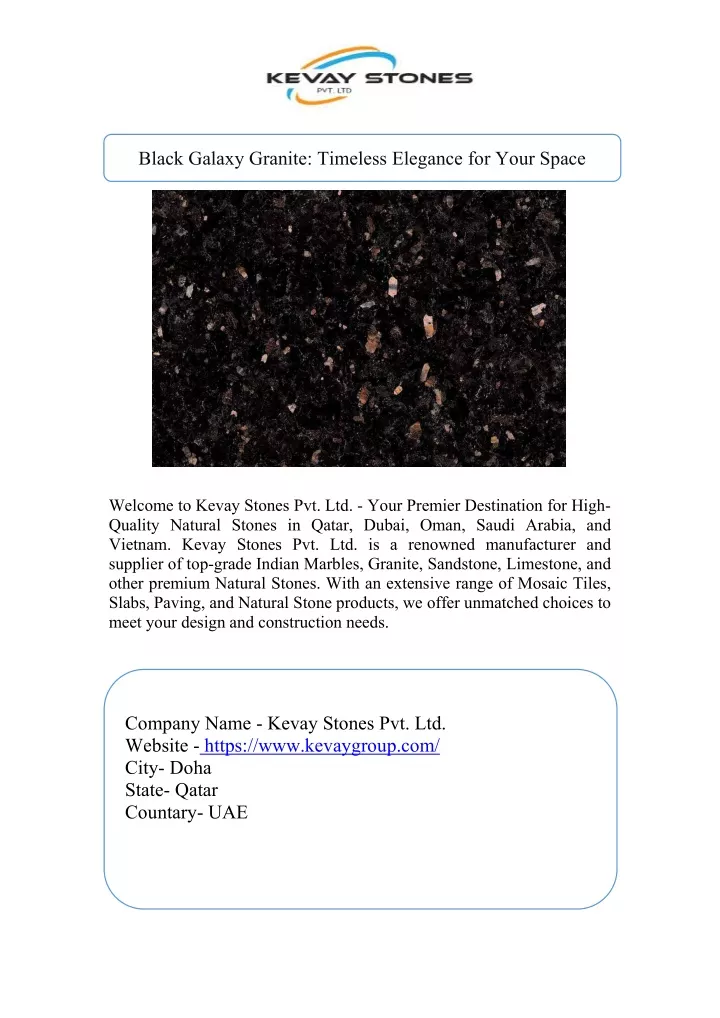 black galaxy granite timeless elegance for your