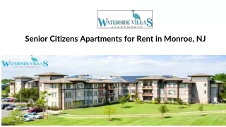 Senior Citizens Apartments for Rent in Monroe, NJ