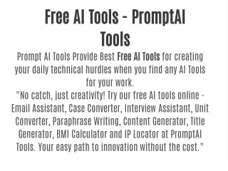 Free AI Tools - PromptAI Tools