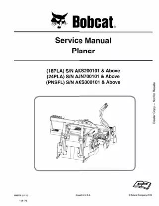 Bobcat Planer Service Repair Manual Instant Download #3