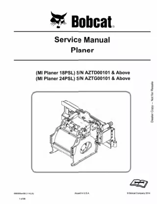 Bobcat Planer Service Repair Manual Instant Download #4