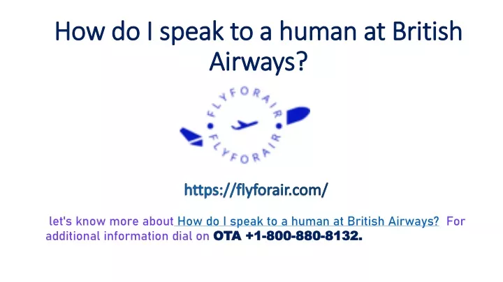 how do i speak to a human at british airways