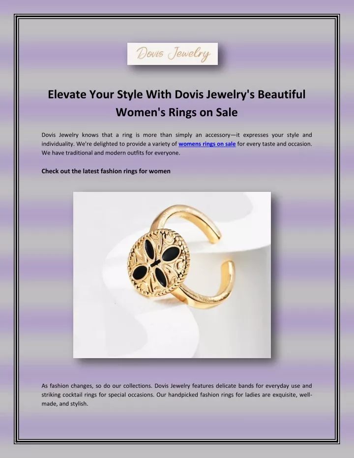 elevate your style with dovis jewelry s beautiful