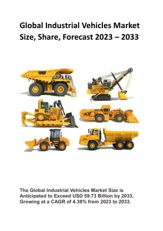 Global Industrial Vehicles Market