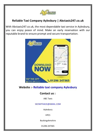 Reliable Taxi Company Aylesbury   Abctaxis247.co.uk