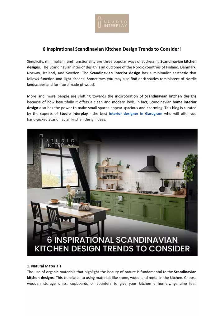 6 inspirational scandinavian kitchen design