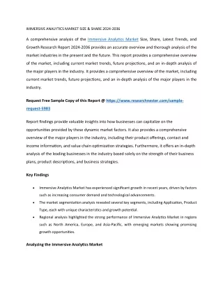 immersive analytics market size share 2024 2036