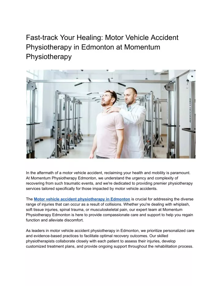fast track your healing motor vehicle accident