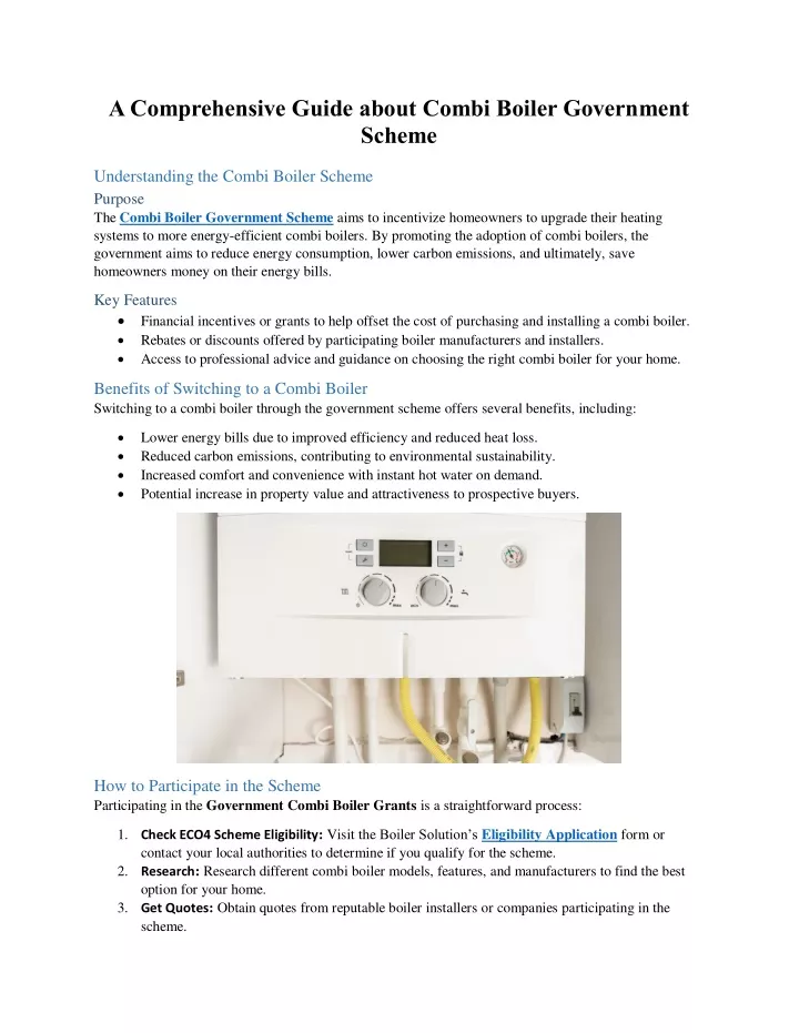 a comprehensive guide about combi boiler