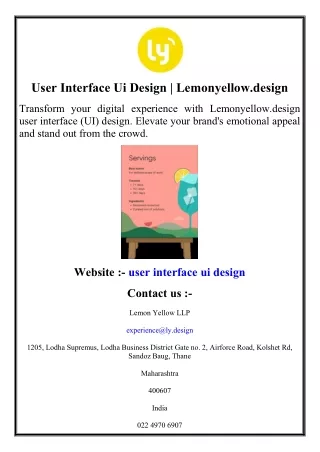 User Interface Ui Design  Lemonyellow.design