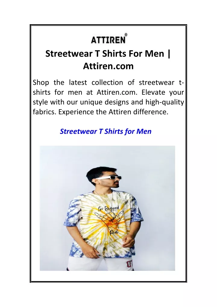 streetwear t shirts for men attiren com