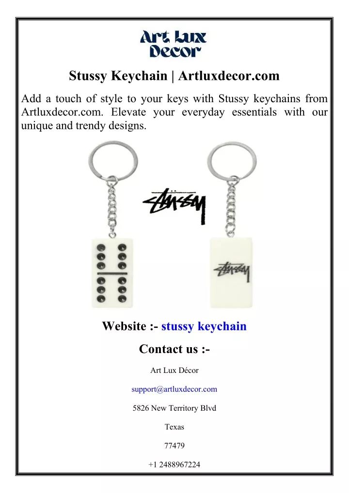 stussy keychain artluxdecor com