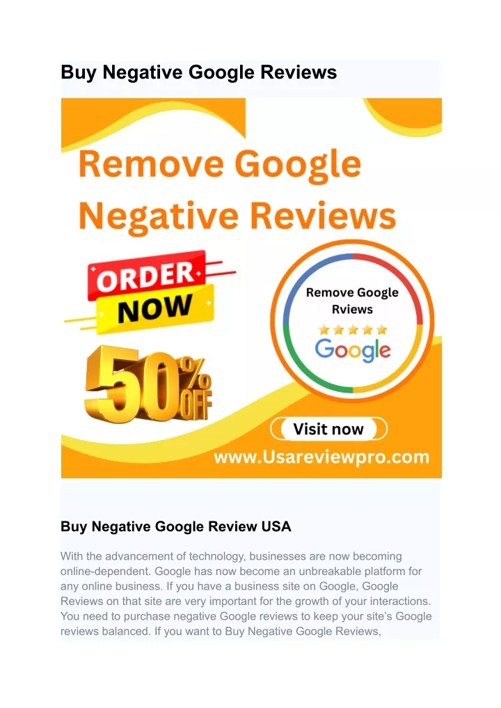 buy negative google reviews