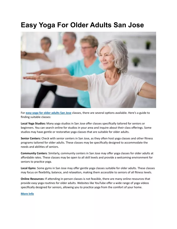 easy yoga for older adults san jose