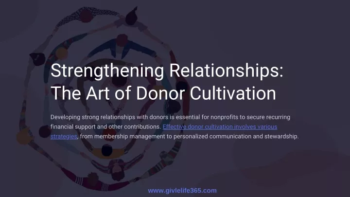 strengthening relationships the art of donor