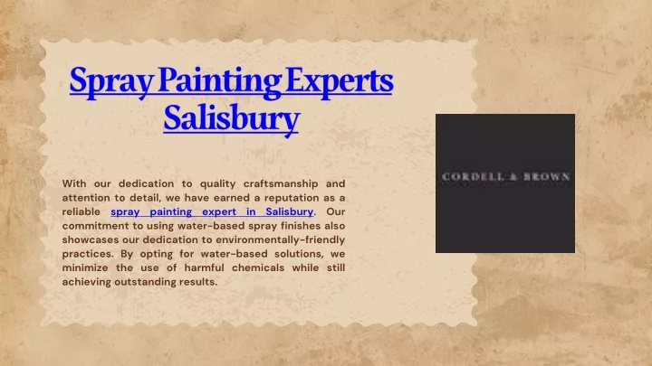 spray painting experts salisbury