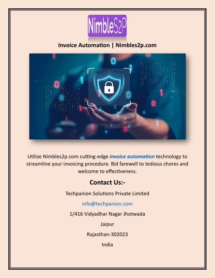 invoice automation nimbles2p com