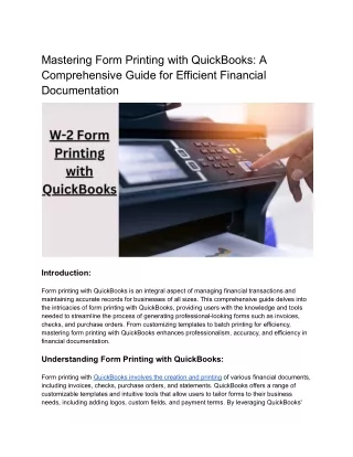 Mastering Form Printing with QuickBooks_ A Comprehensive Guide for Efficient Financial Documentation