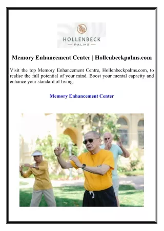 Memory Enhancement Center Hollenbeckpalms.com