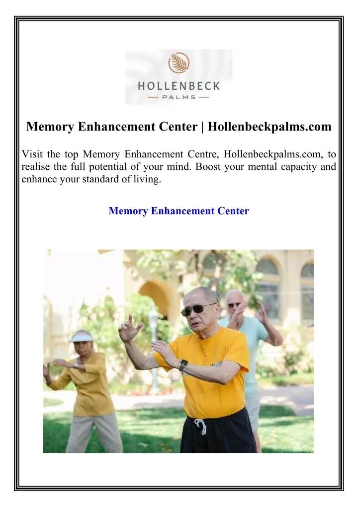 memory enhancement center hollenbeckpalms com
