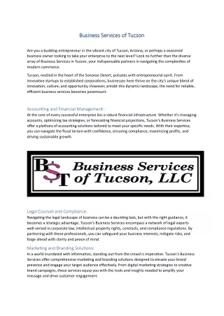 Business Services of Tucson