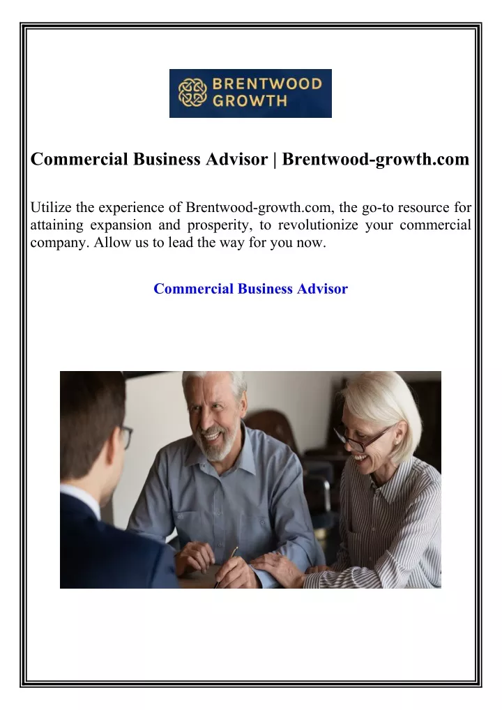 commercial business advisor brentwood growth com