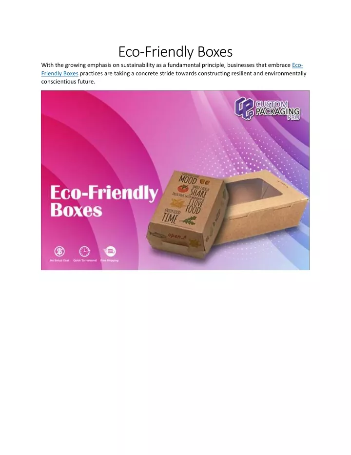 eco friendly boxes