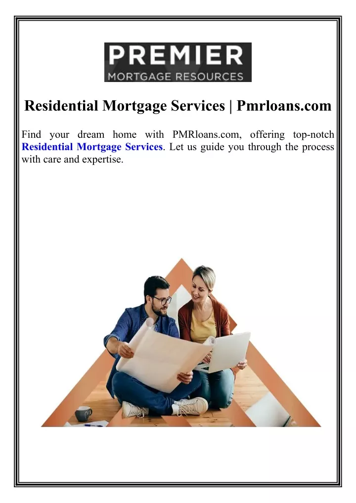residential mortgage services pmrloans com