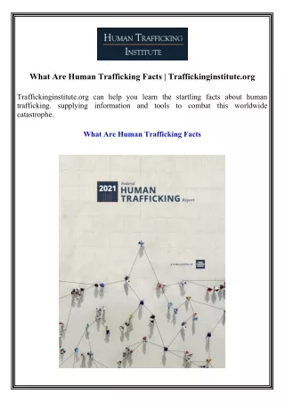 what are human trafficking facts