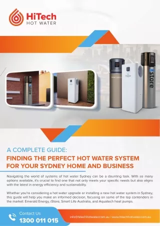A Complete Guide Finding The Perfect Hot Water System For Your Sydney Home And Business