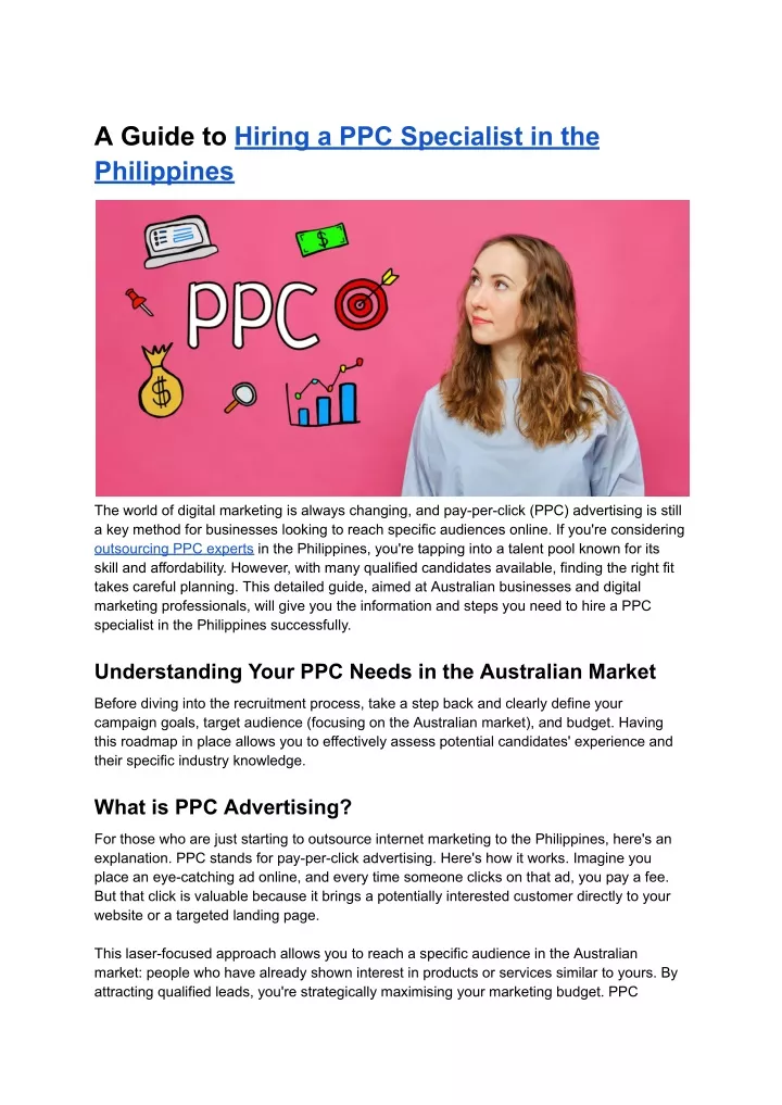 a guide to hiring a ppc specialist