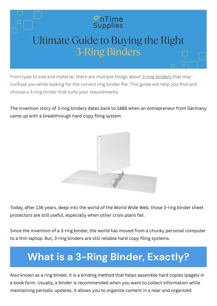 ultimate guide to buying the right 3 ring binders