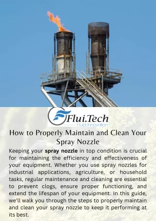How to Properly Maintain and Clean Your Spray Nozzle