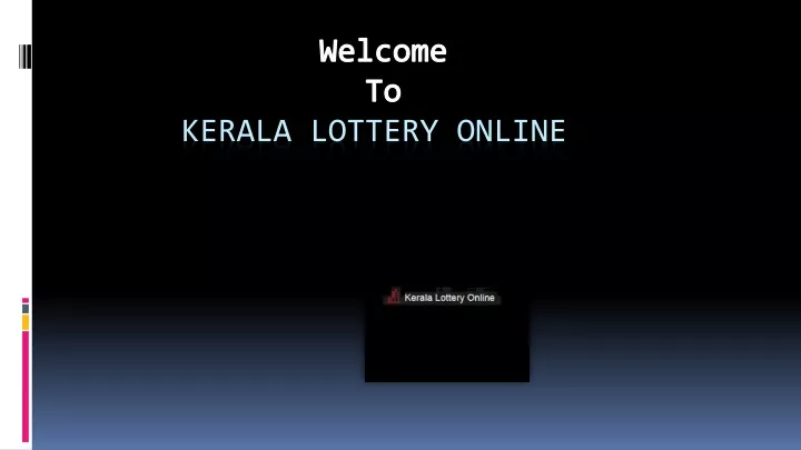 welcome to kerala lottery online