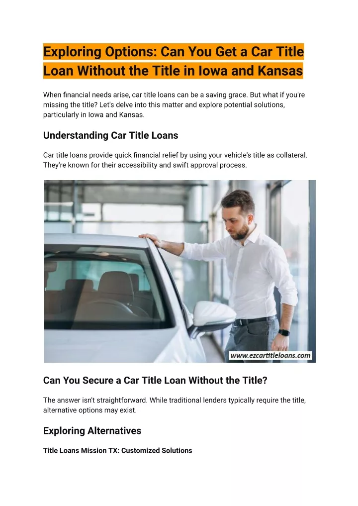 auto title loans in iowa