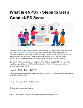 what is enps steps to get a good enps score
