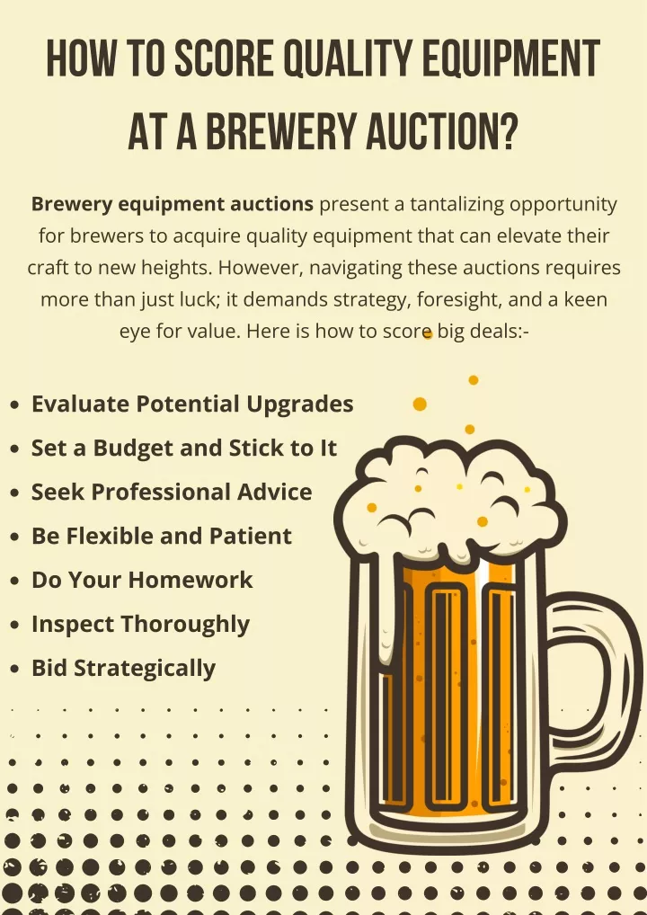 how to score quality equipment at a brewery