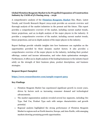 global flotation reagents market to be propelled