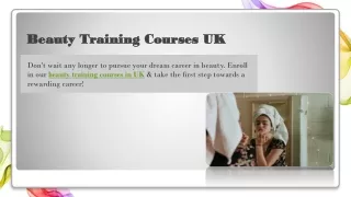 Beauty Training Courses UK