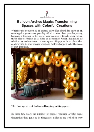 Balloon Arches Magic: Transforming Spaces With Colorful Creations