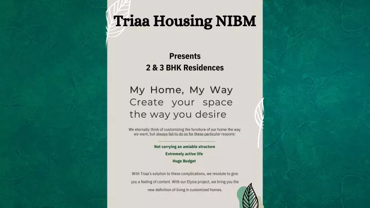 triaa housing nibm
