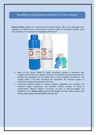 benefits of using silicone defiant 25 in your