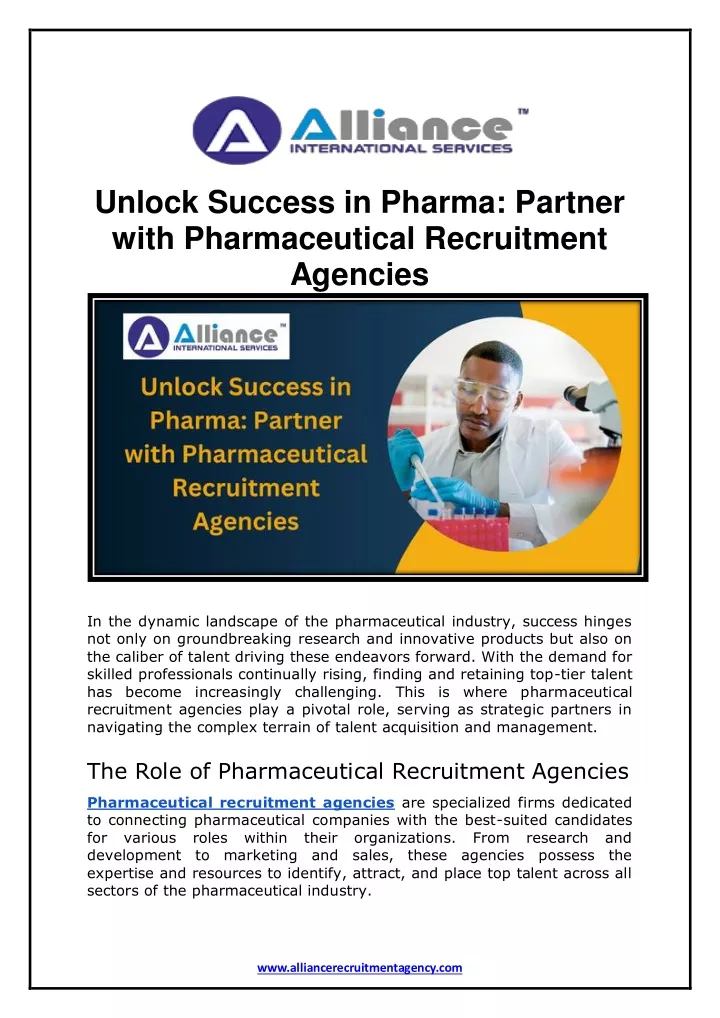 unlock success in pharma partner with