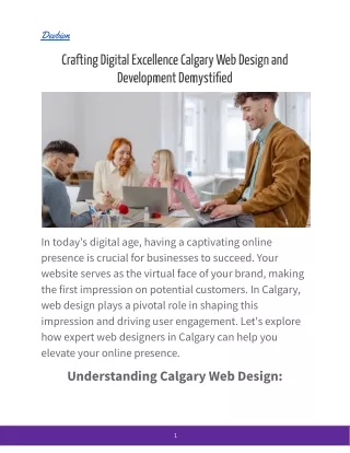 Crafting Digital Excellence Calgary Web Design and Development Demystified