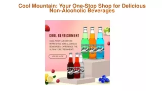 Cool Mountain Your One-Stop Shop for Delicious Non-Alcoholic Beverages
