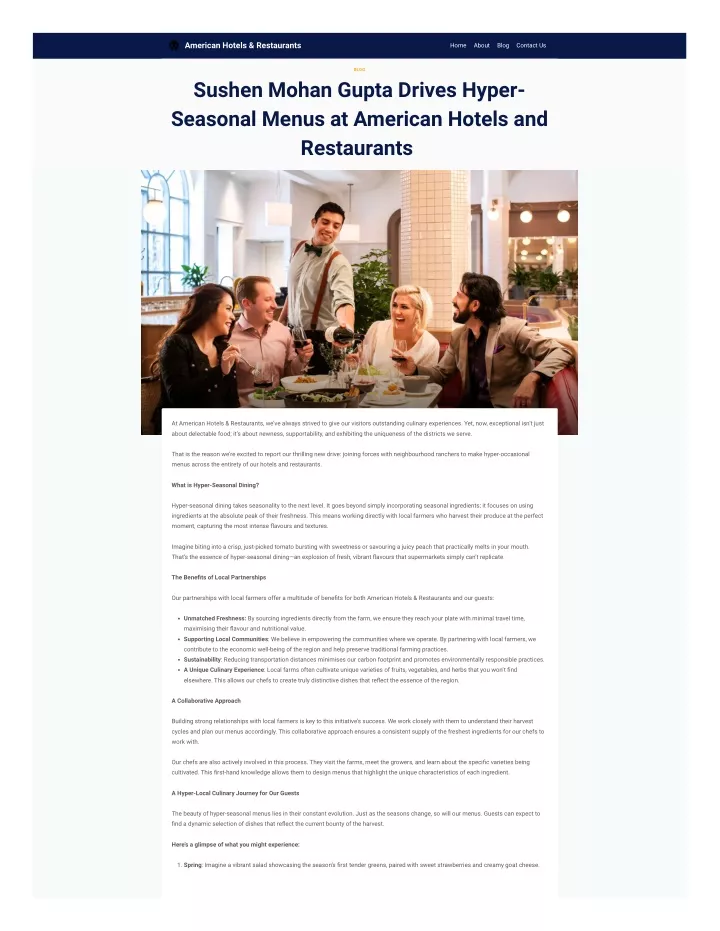 american hotels restaurants