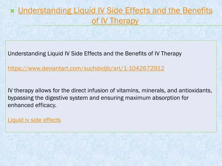 understanding liquid iv side effects and the benefits of iv therapy